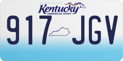 KY license plate 917JGV