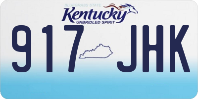 KY license plate 917JHK