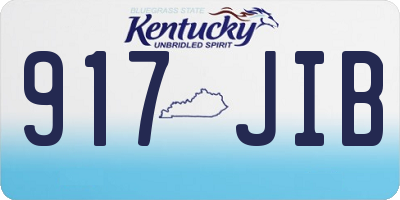KY license plate 917JIB