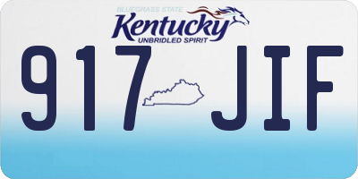 KY license plate 917JIF