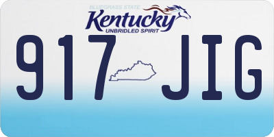 KY license plate 917JIG