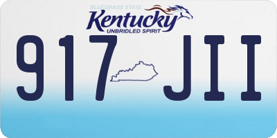 KY license plate 917JII