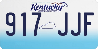 KY license plate 917JJF