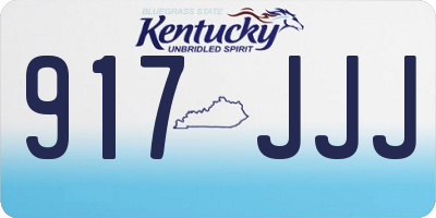 KY license plate 917JJJ