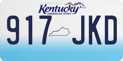 KY license plate 917JKD