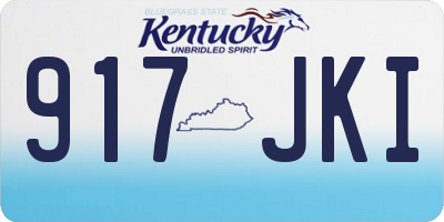 KY license plate 917JKI