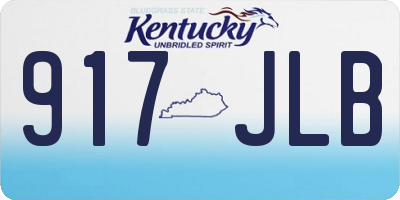 KY license plate 917JLB