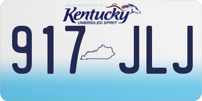 KY license plate 917JLJ