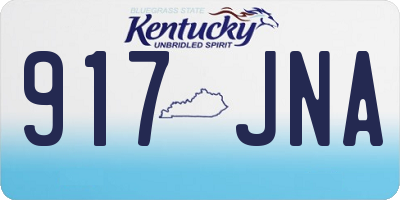 KY license plate 917JNA