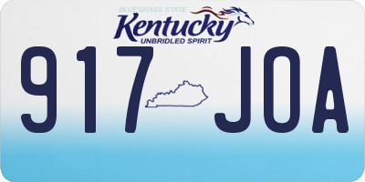 KY license plate 917JOA