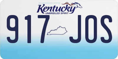 KY license plate 917JOS