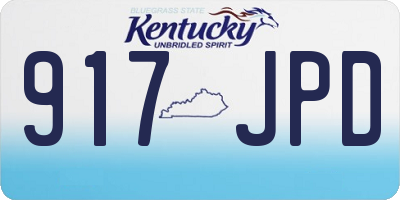 KY license plate 917JPD