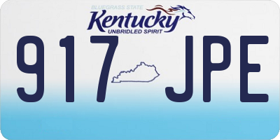 KY license plate 917JPE