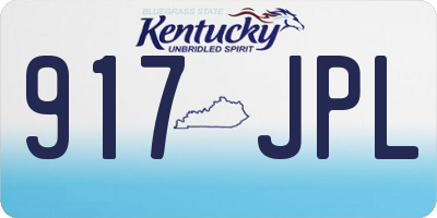 KY license plate 917JPL