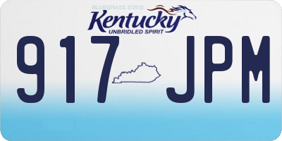 KY license plate 917JPM