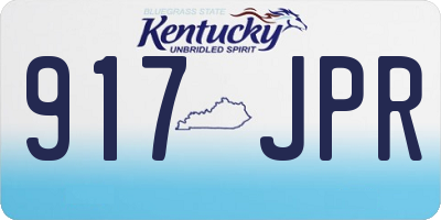 KY license plate 917JPR