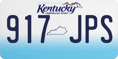 KY license plate 917JPS