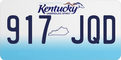 KY license plate 917JQD