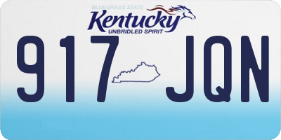 KY license plate 917JQN
