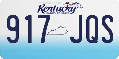 KY license plate 917JQS