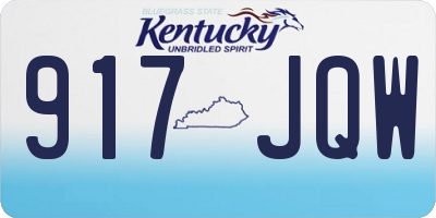 KY license plate 917JQW