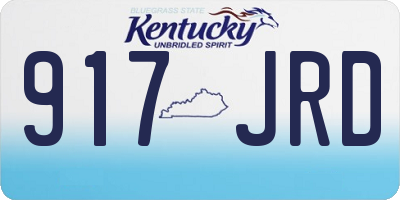KY license plate 917JRD