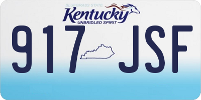 KY license plate 917JSF
