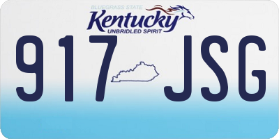 KY license plate 917JSG