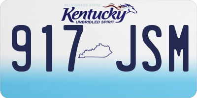 KY license plate 917JSM