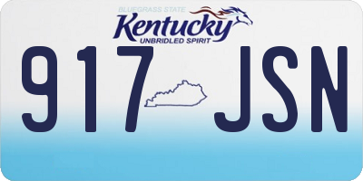 KY license plate 917JSN