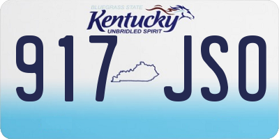 KY license plate 917JSO