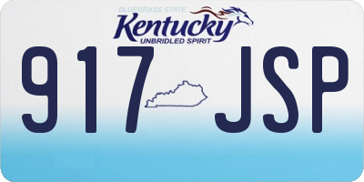KY license plate 917JSP