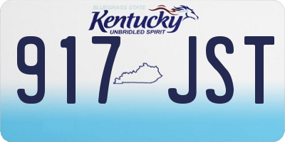 KY license plate 917JST