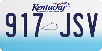 KY license plate 917JSV