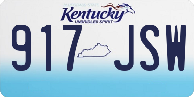 KY license plate 917JSW