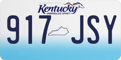 KY license plate 917JSY