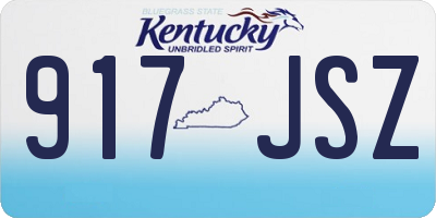 KY license plate 917JSZ