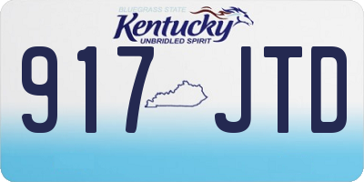 KY license plate 917JTD