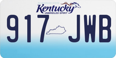 KY license plate 917JWB
