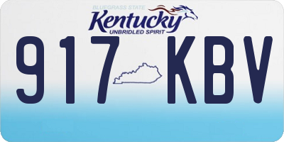 KY license plate 917KBV