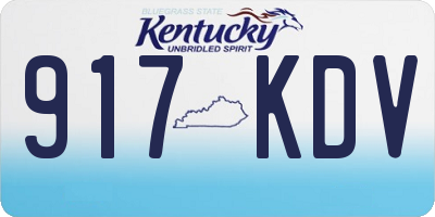 KY license plate 917KDV
