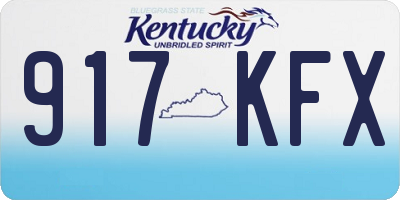 KY license plate 917KFX