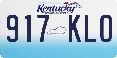 KY license plate 917KLO