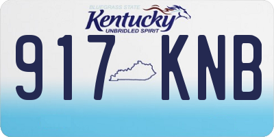KY license plate 917KNB