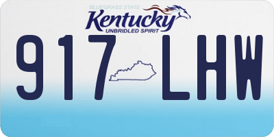KY license plate 917LHW