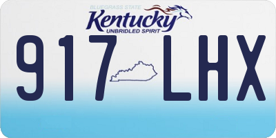 KY license plate 917LHX