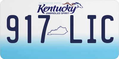 KY license plate 917LIC