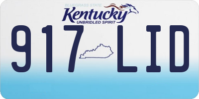 KY license plate 917LID