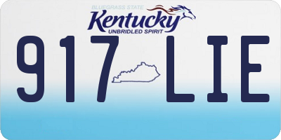 KY license plate 917LIE