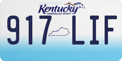 KY license plate 917LIF